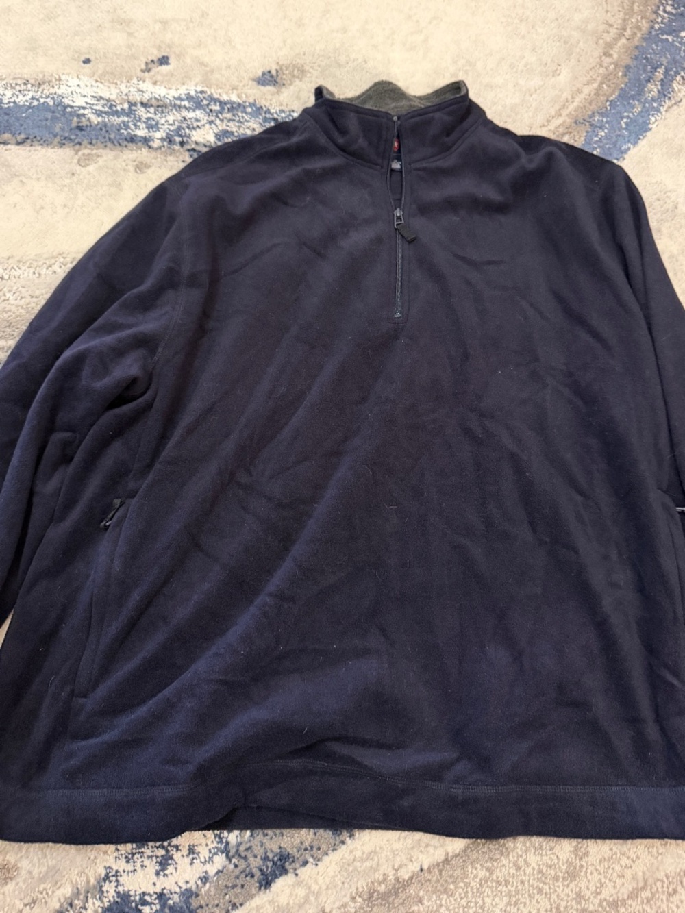 Saddlebred Big & Tall 2X Navy Quarter Zip Fleece